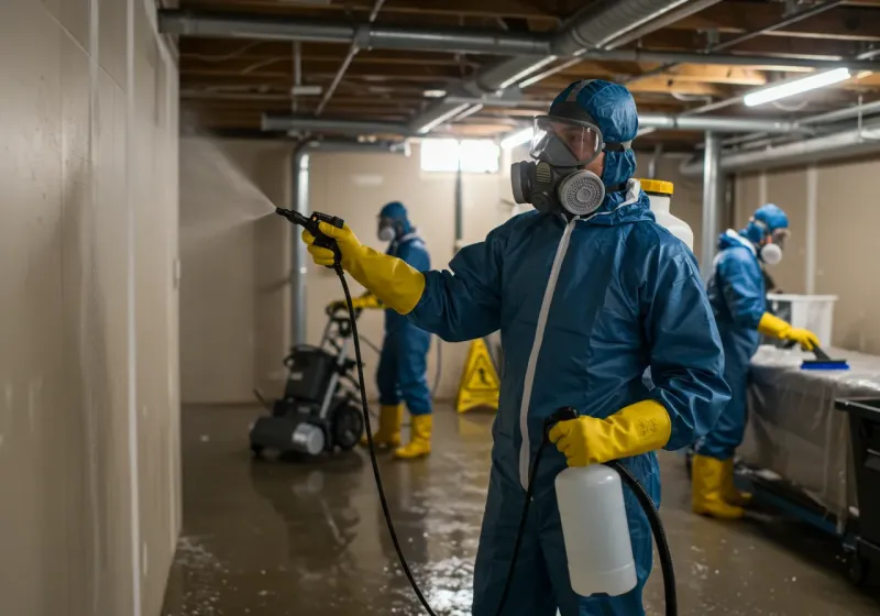 Basement Sanitization and Antimicrobial Treatment process in Nicholas County, KY