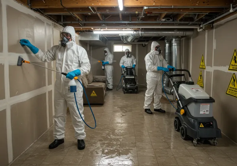 Basement Moisture Removal and Structural Drying process in Nicholas County, KY